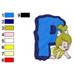 Alphabets P With The Flintstones Embroidery Design